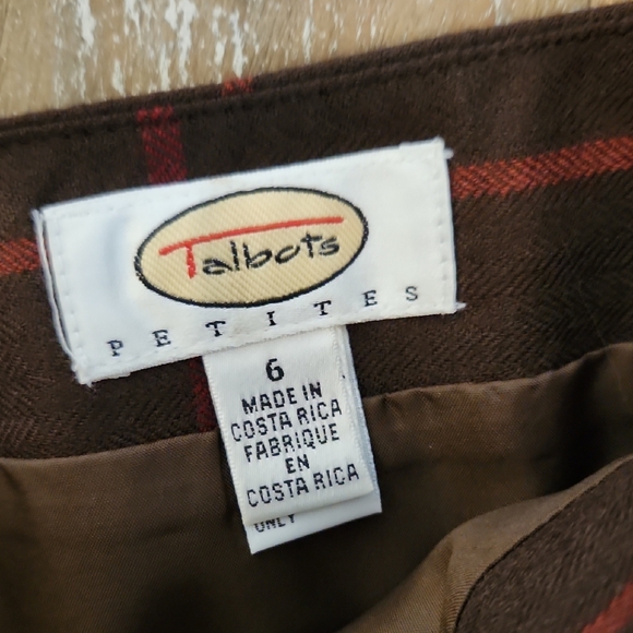 Talbots Brown and Tan Midi Pencil Skirt for Work - Picture 2 of 4